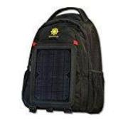 Black - SolarGoPack Solar Panel Backpack - 7-Watt Solar Panel Back Pack with 10000 mAh Battery - Eco Living Friendly (ELF Brands)