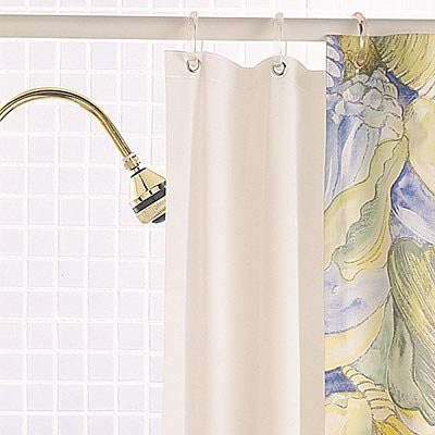 2-Pack Sleep-Safe White Mold Proof Anti-Microbial Shower Curtain