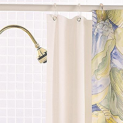 Sleep-Safe "White" Mold Proof Anti-Microbial Shower Curtain - Mildew and Bacteria Resistant - 6 Gauge Heavy Duty Washable Vinyl - 70" x 72" Size - Eco Living Friendly (ELF Brands)