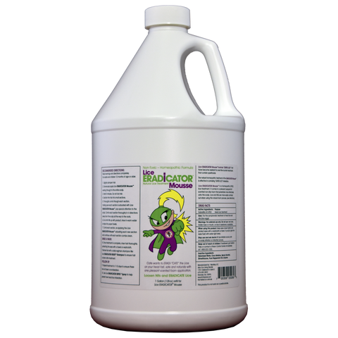 Lice ERADICATOR Mousse - Non-Toxic Foam - Natural Peppermint Formula - 128 fl oz (1 Gallon) Refill for Mousse Applicators - Eco Living Friendly (ELF Brands)