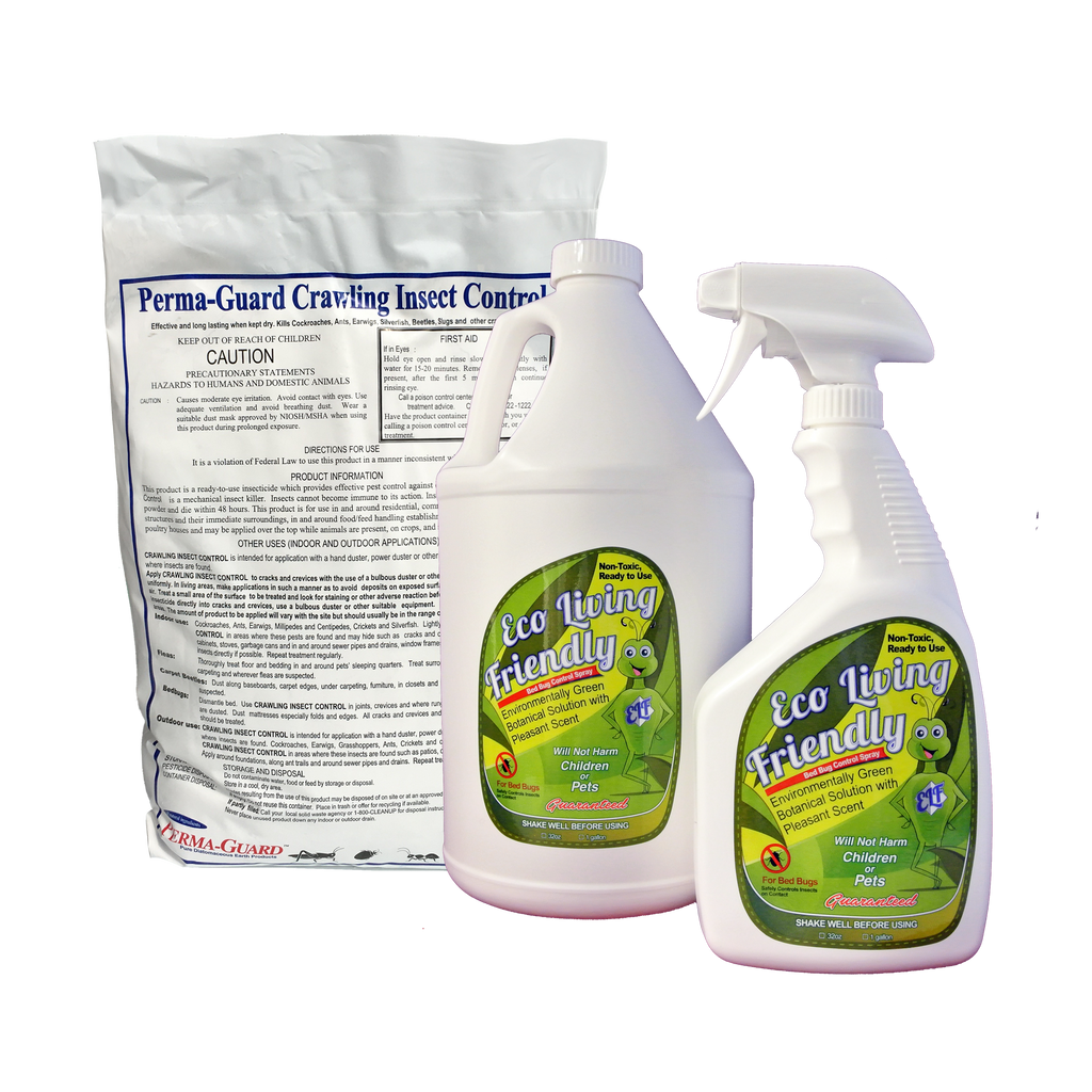 Crawling Insect Control Eco Living Friendly for Bed Bugs and Perma-Guard Diatomaceous Earth Cr ...