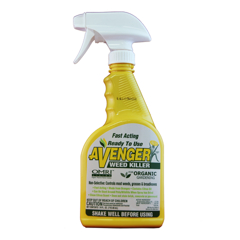 AVENGER Organic Weed Killer - Biodegradable / Non-toxic - Ready to Use - 24 fl oz Spray Bottle - Eco Living Friendly (ELF Brands)