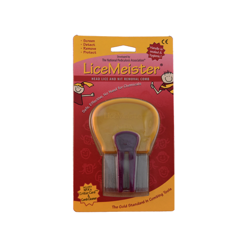 LiceMeister - Lice & Nit Removal Comb with Stainless Steel Teeth and Cleaning Tool - Eco Living Friendly (ELF Brands)
