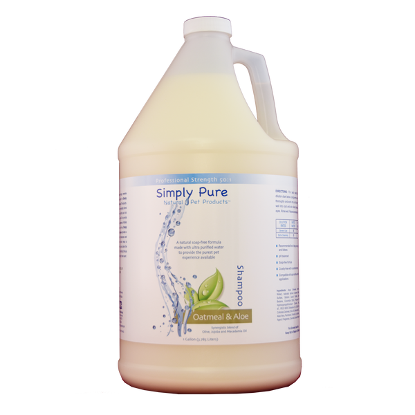 Simply Pure Pet Oatmeal & Aloe Moisturizing Shampoo - 128 fl oz / 1 Gallon - Eco Living Friendly (ELF Brands)