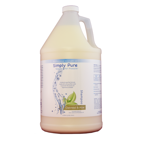 Simply Pure Pet Oatmeal & Aloe Moisturizing Shampoo - 128 fl oz / 1 Gallon - Eco Living Friendly (ELF Brands)