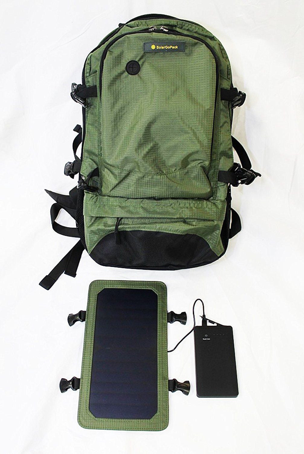 Army Green - SolarGoPack Solar Panel Backpack - 7-Watt Solar Panel Bac