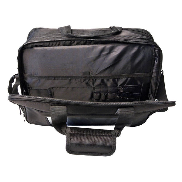 Black SolarGoPack Pro Briefcase - Solar Powered - 6.5 Watt SunPower Solar Panel - 10000 mAh Lithium Ion Battery - Eco Living Friendly (ELF Brands)