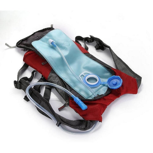 Red - ECEEN Solar Panel Hydration Backpack - 7-Watt Solar Panel Back Pack with 10000 mAh Battery - Eco Living Friendly (ELF Brands)